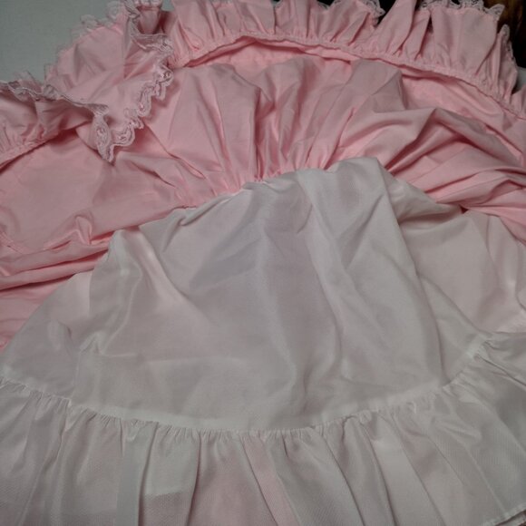 Vintage Miss Quality Pageant Dress 6X Pink Lace Ruffled Frilly Coquette Babydoll - Picture 10 of 16